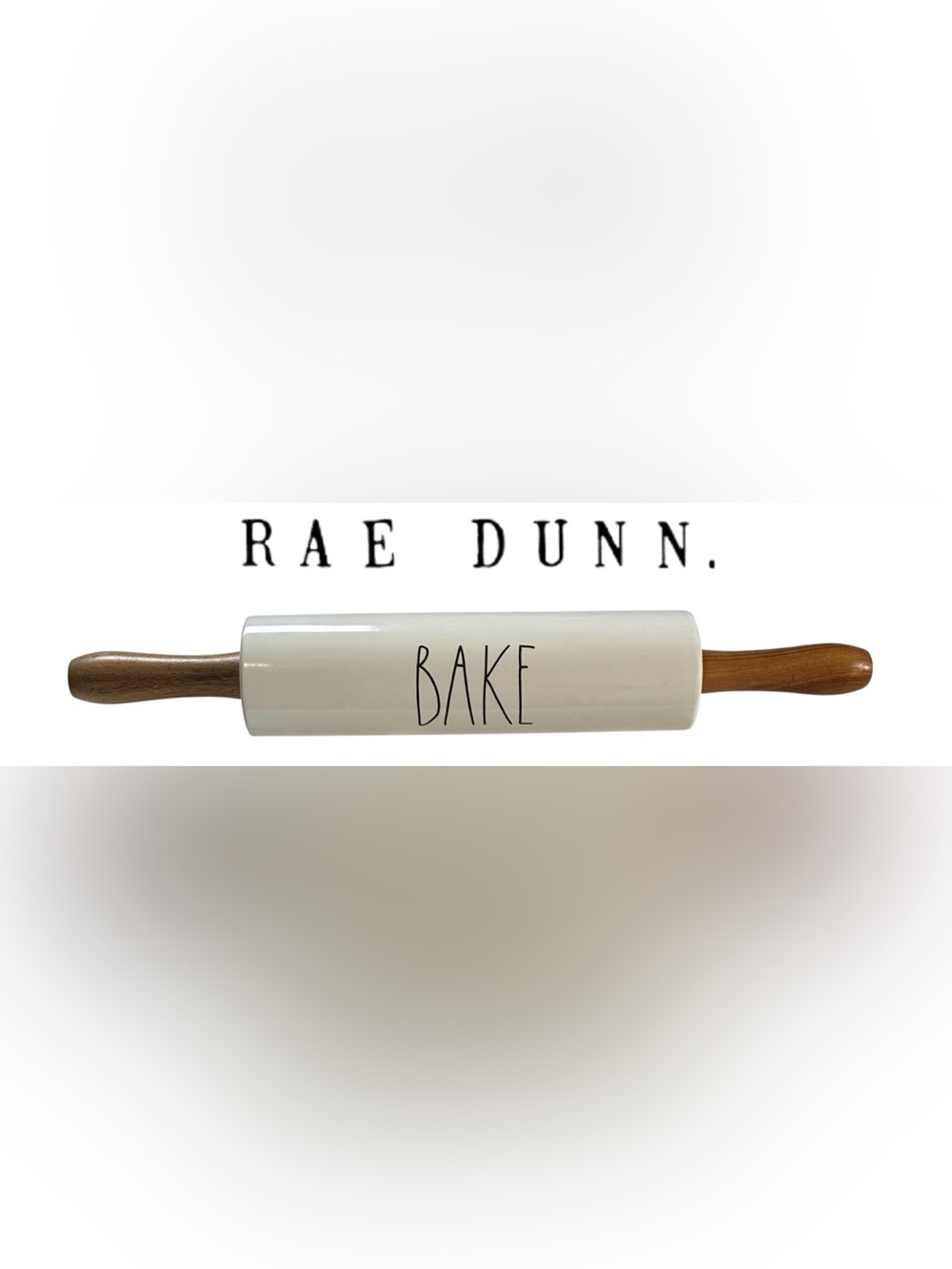 RAE DUNN DECORATIVE ROLLING PIN CERMAMIC ‘BAKE’